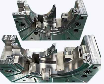 Core and cavity inserts for precision mold component machining